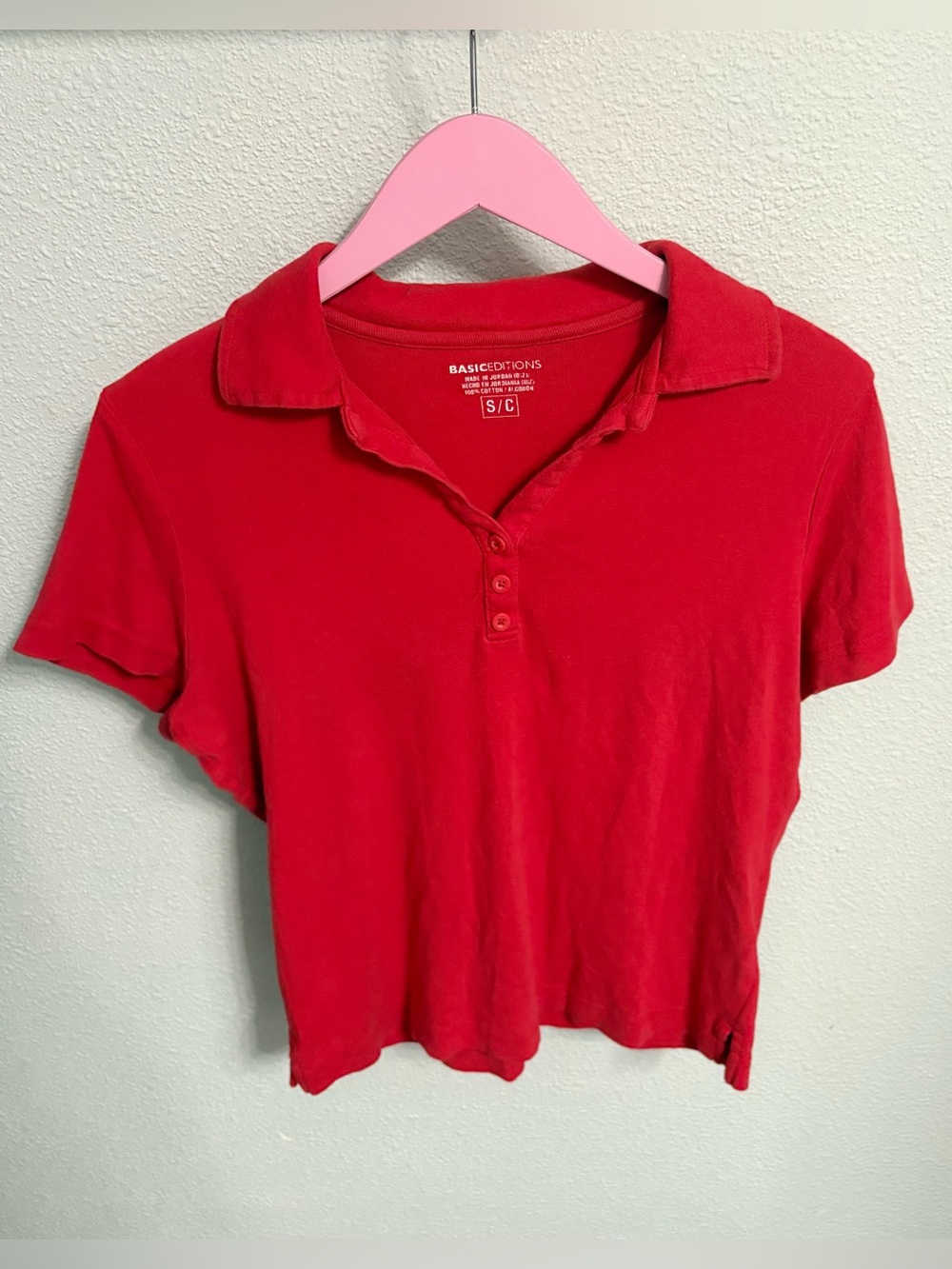 Basic Editions Red Polo Shirt